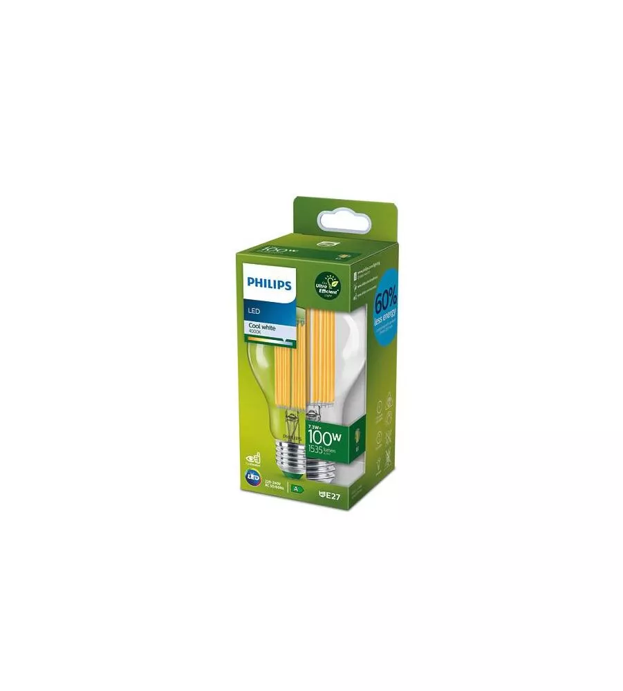 LAMPADINA LED A GOCCIA PHILIPS 7,3W 4000K, E27